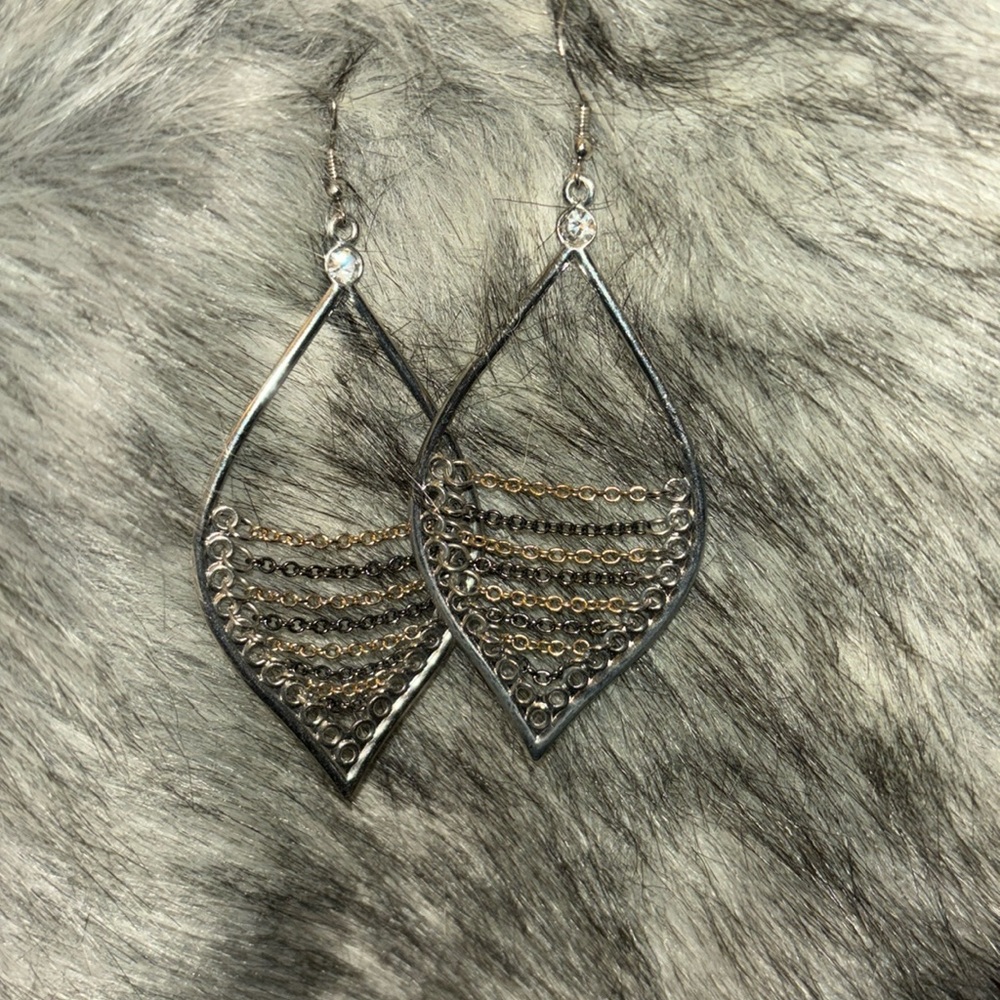 Silver dangle earrings